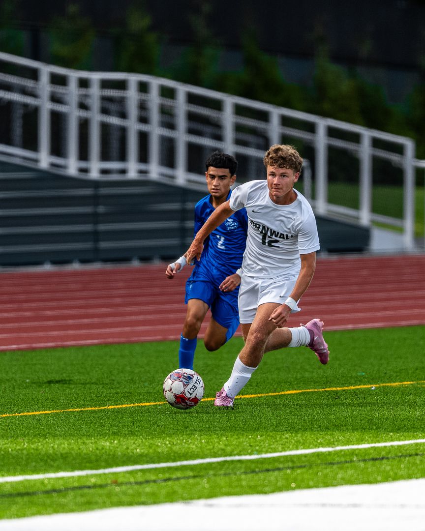 Soccer: Cornwall's Aaron Schulman on the attack against Valley Central — photographed by Tim Reynolds for 845 Sports Rewind