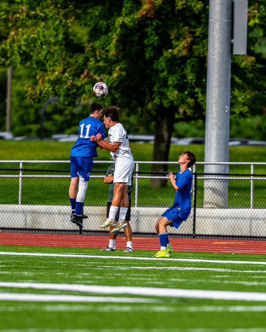Soccer: Cornwall and Valley Central battle for a header — photographed by Tim Reynolds for 845 Sports Rewind