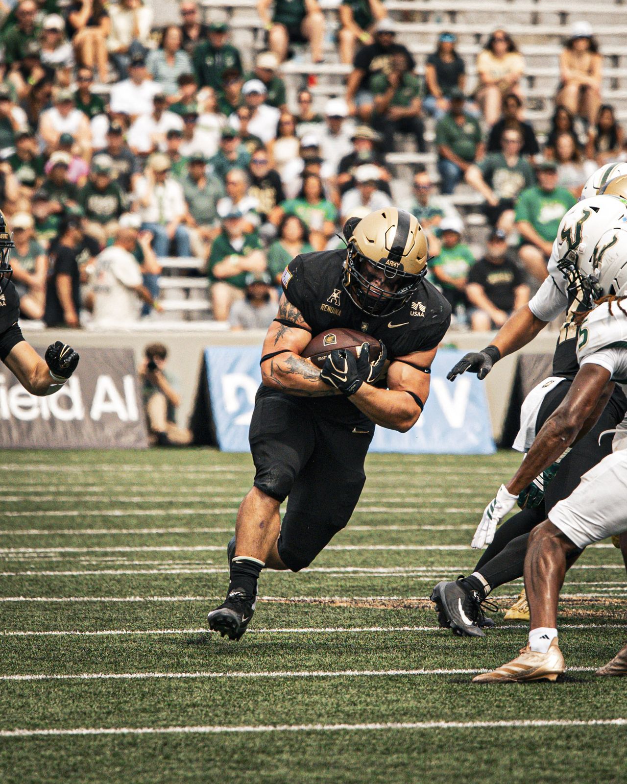 Football: Army carries the ball against South Florida at Michie Stadium — photographed by Will Barron for 845 Sports Rewind