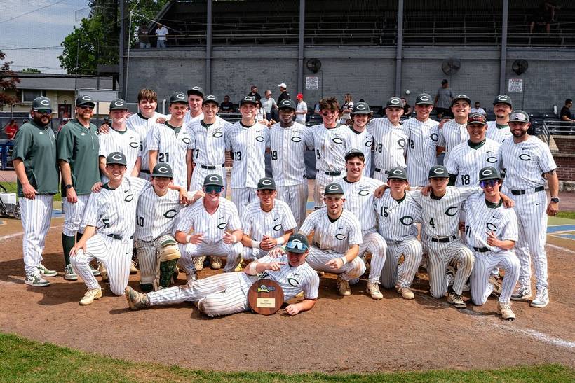Cornwall baseball celebrates the regional win over Rye