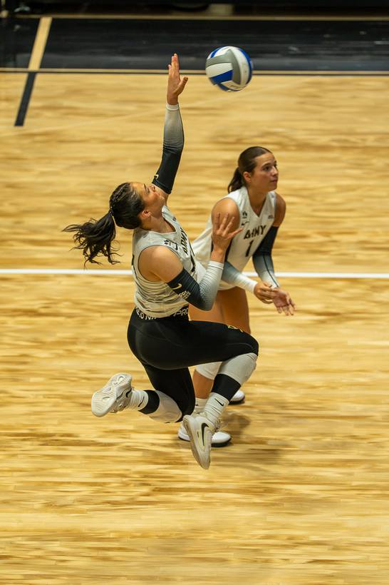 Volleyball: Army serves against UAlbany — photographed by Tim Reynolds for 845 Sports Rewind